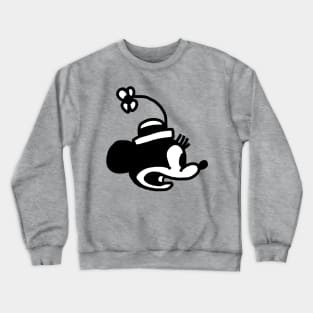 Steamboat Willie 1928 Portrait Cartoon Girl Mouse Crewneck Sweatshirt